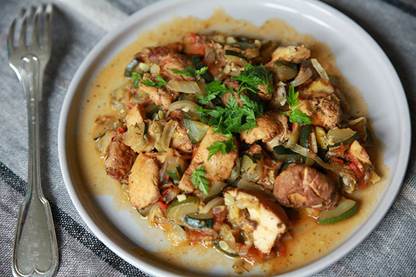 Poêlée de courgettes aux girolles