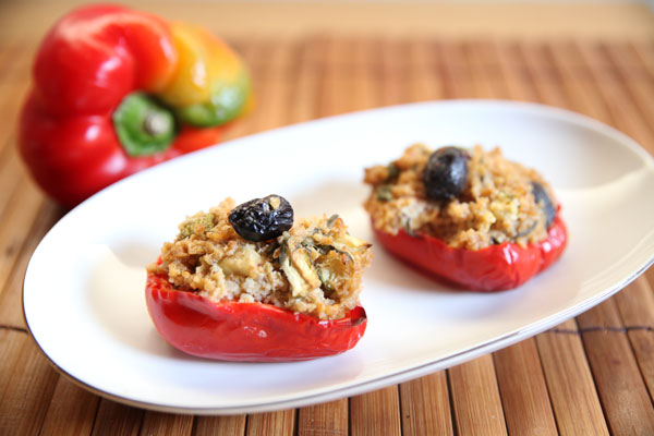 Poivrons farcis au boulgour