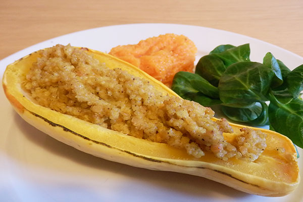 Courge farcie au millet