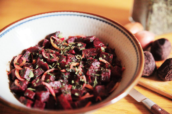 Salade de betterave à l'échalote