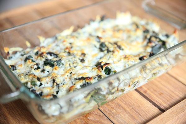 Gratin d'épinards à la tomme de chèvre