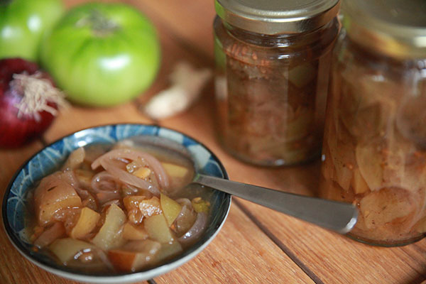Chutney de tomates vertes