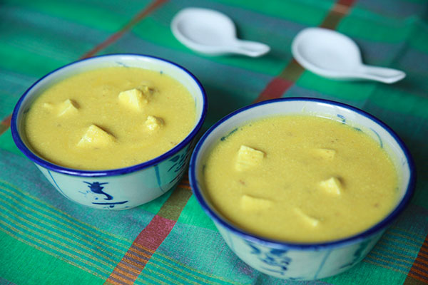 Crème de panais au tofu et au gingembre