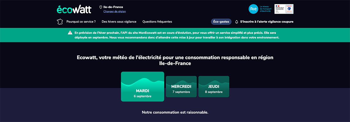 Découvrez Écowatt, une "météo de l'électricité" pour savoir quand réduire sa consommation et éviter les coupures