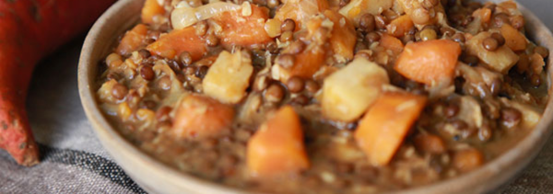 Dahl de lentilles à la patate douce
