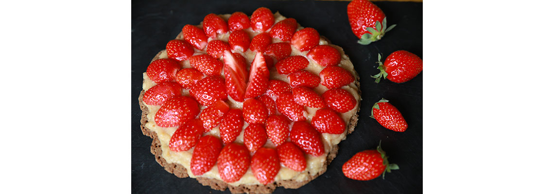 Tarte aux fraises sans gluten