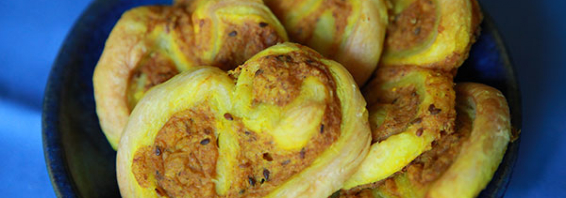 Palmiers au curcuma et noix de coco