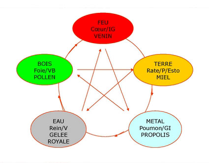 Apitherapie et cinq elements