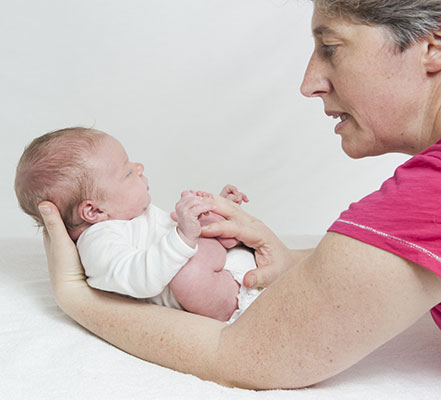 Masser bebe Position magique